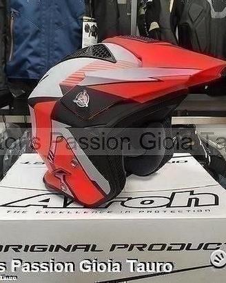 AIROH Casco Jet Trial TRR S - Pure - Orange Matt