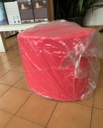 pouf puff a cuore rosa