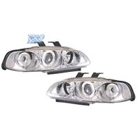 FARI PER HONDA CIVIC 92-95 ANGEL EYES FONDO CROMAT