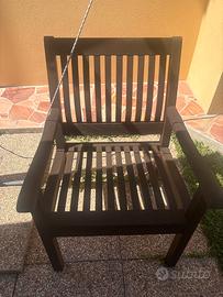 Poltrona tek giardino