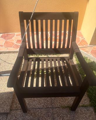 Poltrona tek giardino