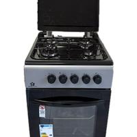 CUCINA A GAS 4 FUOCHI 50 X 50 CM GRIGIA E NERA