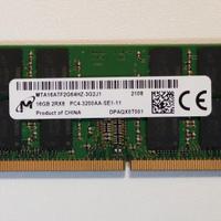 16 GB RAM MICRON DDR4 PC4-3200AA SODIMM