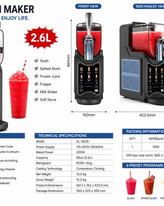 MACCHINA PER GRANITE / SLUSH – BEVANDE ESTIVE