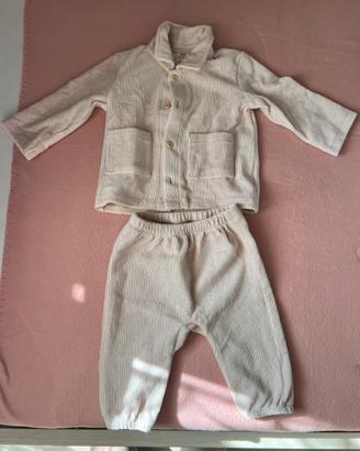 Completo in velluto neonato H&M