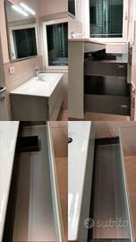 Mobile da Bagno Sospeso Colore Verde Menta