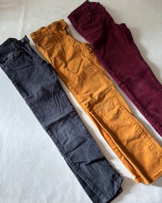 3 pantaloni skinny bimba tg.7 anni