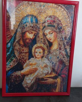 Quadro Sacra Famiglia Stile Icona