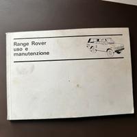 Libro Uso e manutenzione Range Rover Classic 3p v8