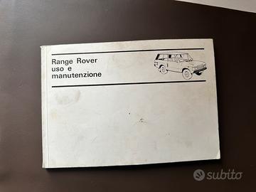 Libro Uso e manutenzione Range Rover Classic 3p v8