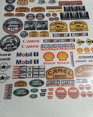 Foglio adesivi per modellismo