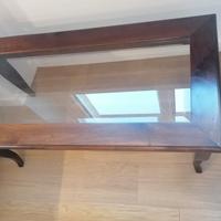 Tavolino da salotto noce e vetro