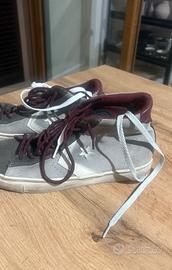 Converse unisex pelle grigio bordeaux n41