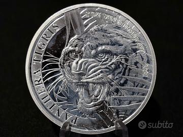 1 oncia 1OZ argento Laos 2021 - PANTHERA TIGRIS