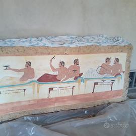 Quadro dipinto a mano su pietra di Tufo