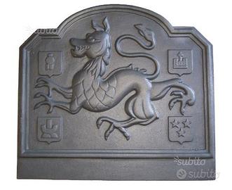 Piastra per camino in ghisa Modello Drago