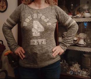 Maglia cotone primaverile Terranova inserti pizzo