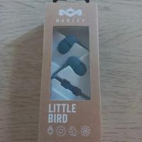 Cuffie auricolari blu con microfono. Nuove