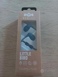 Cuffie auricolari blu con microfono. Nuove