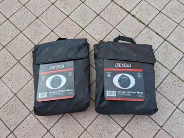 2 borse imbottite per trasportare ruote da bici