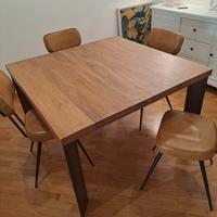 Tavolo legno massello 120x120 rovere