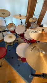 batteria acustica pearl hall maple shell