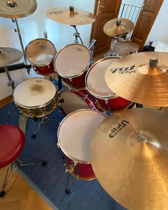 batteria acustica pearl hall maple shell---