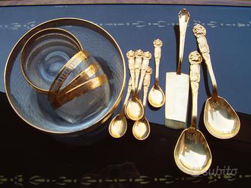 Servizio macedonia/gelato dorato