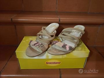 Sandali sabot nr. 37 in vera pelle