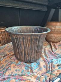 Vaso Vintage in Rame Lavorato Plissetato