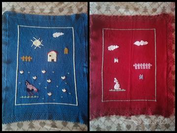 2 pz COPERT. LANA CARROZZINO LAV. A MANO