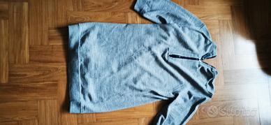 Maglione Half-Zip Grigio Melange