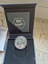 moneta 80 anni vespa 
