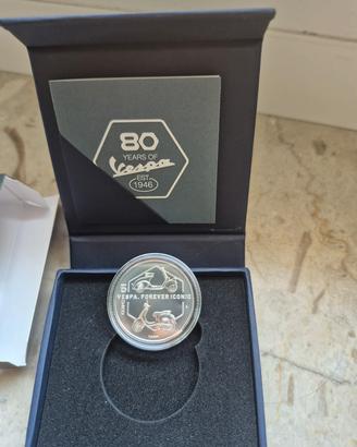 moneta 80 anni vespa 