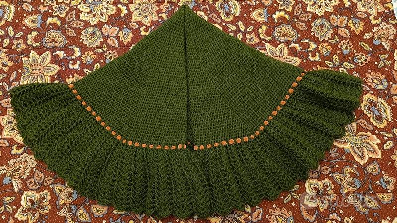 Maglia Mantella Della Nonna A Uncinetto A Punto Ventaglio Poncho