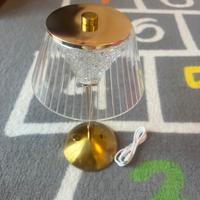 Lampada da tavolo LED decorativa effetto cristallo