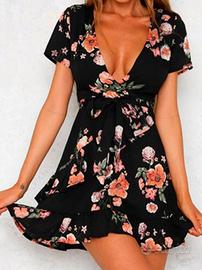 Vestito floreale corto