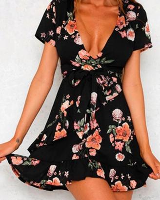 Vestito floreale corto