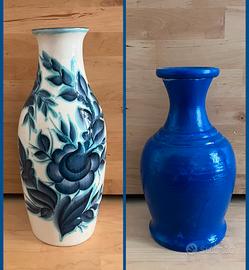 Coppia di vasi di ceramica + pigna piccola