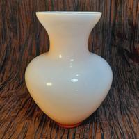 Vaso a balaustro in vetro soffiato a bocca, incami