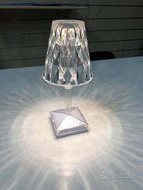 Lampada plexiglass design ricaricabile da tavolo