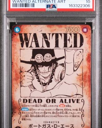 ONE PIECE JPN WANTED ALT ART PORTGAS D. ACE PSA 10