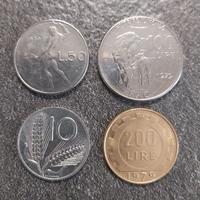 10, 50, 100 Fao, 200 Lire 1979 Italia