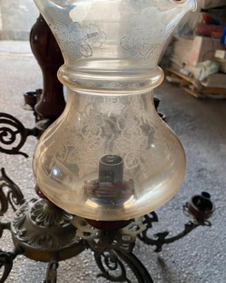 Para lume per lampade a olio lampadari vintage