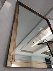 Specchio design vintage in ottone 