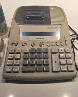 Calcolatrice Scrivente Olivetti Logos 682S + rotol
