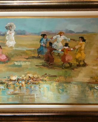 Grande quadro olio su tela