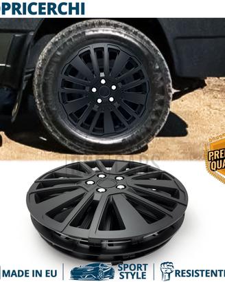 Copricerchi per FIAT 13'' NERE con 15 Razze