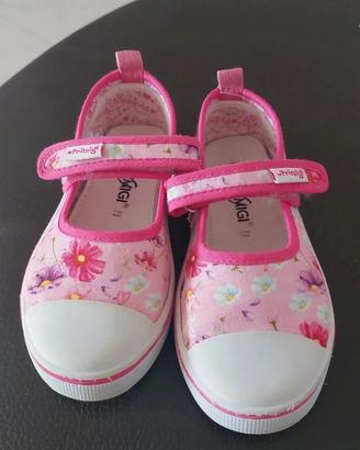 scarpe aperte con strappo n 26 rosa con fiorellini