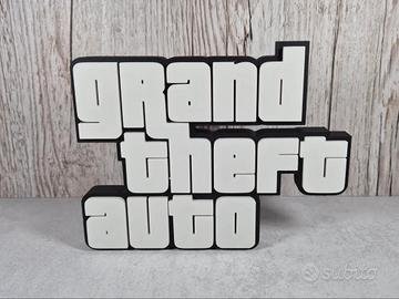 Insegna Logo GTA Grand Theft Auto 3D Gaming Desk